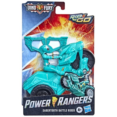 Power Rangers Dino Fury Rip N Go Sabertooth Battle Rider