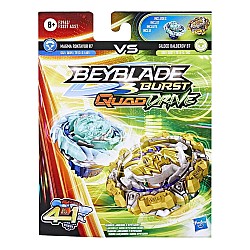 Beyblade Burst Quad Drive 4 In 1 Magma Roktavor R7 Vs Gilded Balderov B7