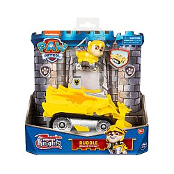 Vehicleul Paw Patrol Rescue Knights Rubble Deluxe Themed