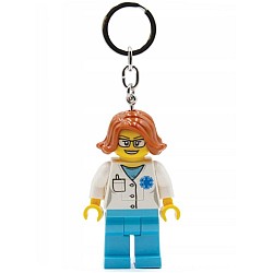 Keychain Lego Led Female Doctor