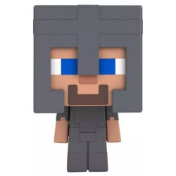 Mattel Minecraft Mob Head Minis Steve In Netherite Armor Hkr63