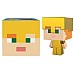 Mattel Minecraft Mob Head Minis Alex In Gold Armor Hdv96