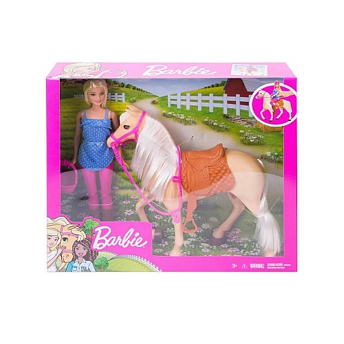 Doll Barbie Horse And Rider (fxh13)