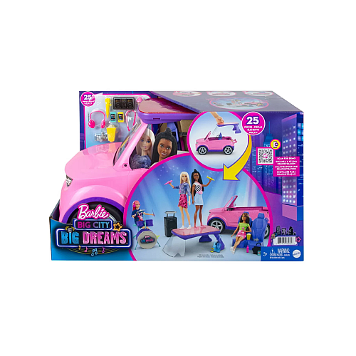 Set Barbie & Large Pink Car (gyj25)