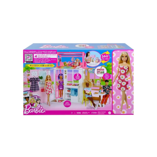 Doll Barbie & House (hcd48)