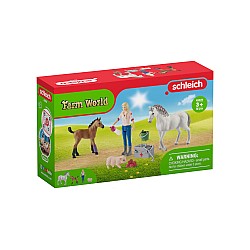 Set Schleich Vet Visiting Mare & Foal (42486)