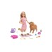 Doll Barbie & Newborn Pups (hck75)