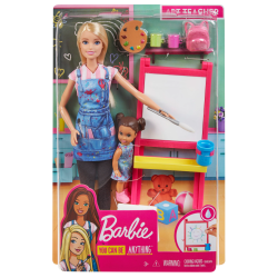 Doll Barbie Blonde Art Teacher (gjm29)