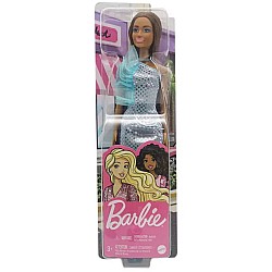 Doll Barbie Glitz Outfits Dark Skin & Light Blue Dress (hjr95)