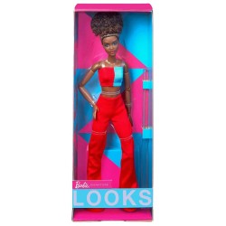 Doll Barbie Signature Looks Dark Skin & Pink Pants Model (hjw81)