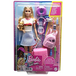 Doll Barbie & Travel Set With Puppy (hjy18)