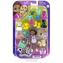 Set Polly Pocket Medium Painting Dark Skin With Pet (hkv91)