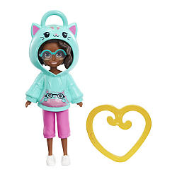 Doll Polly Pocket Hoodie Buddy Cat Dark Skin (hkv99)