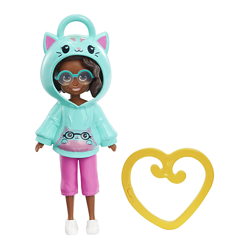 Doll Polly Pocket Hoodie Buddy Cat Dark Skin (hkv99)