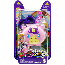 Set Polly Pocket Mini Pet Connects Unicorn Compact (hhw31)