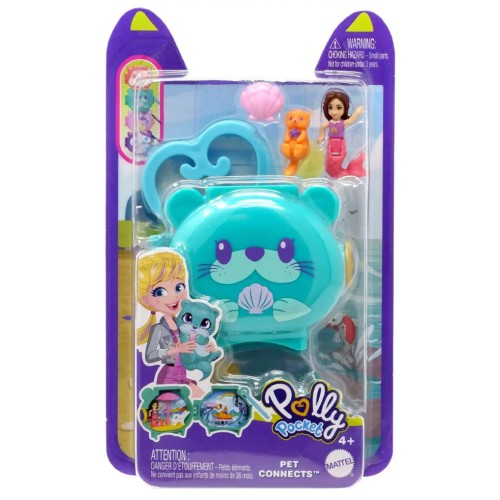 Set Polly Pocket Mini Pet Connects - Otter Compact (hkv48)