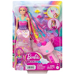 Doll Barbie Dreamtopia Fantasy Hair With Braid And Twist Styling Rainbow Extensions (hnj06)