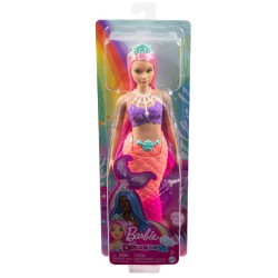 Doll Barbie Dreamtopia Curvy Pink Hair Doll & Pink Ombre Mermaid Tail (hgr09)