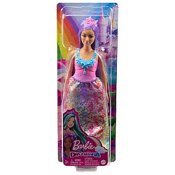 Doll Barbie Dreamtopia Princess Curvy With Purple Hair (hgr17)