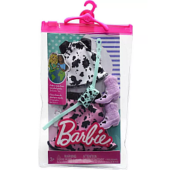 Set Barbie Fashion Pack White Color Shirt &pink Color Skirt (hjt18)