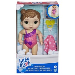 Doll Baby Alive Splash N Snuggle Baby (brown Hair) (e8722)