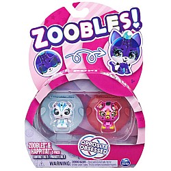 Spin Master Zoobles Happitat Opposite Obsessed Icy Polar Bear Firey Puppy (2pack) (20133140)