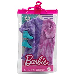 Set Barbie Fashion Tie-die Sweatshirt Dress Shoes Bracelet (hbv31)
