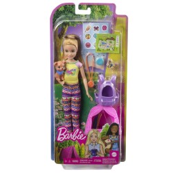 Doll Barbie Camping Stacie Blonde & Tent (hdf70)