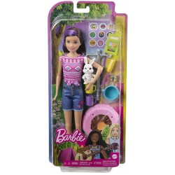 Doll Barbie Camping Set With Camp Fire (hdf71)