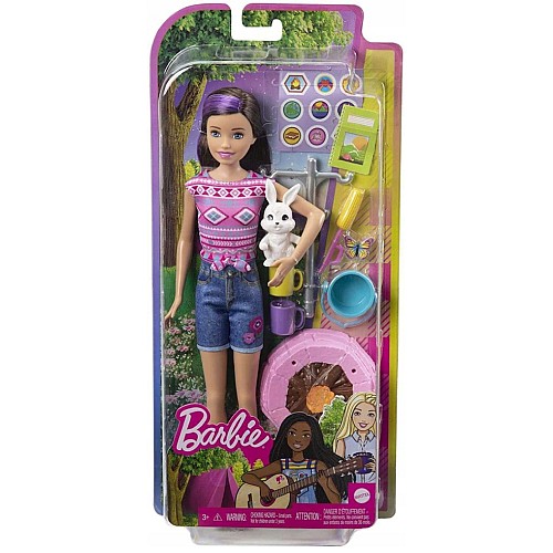 Doll Barbie Camping Set With Camp Fire (hdf71)