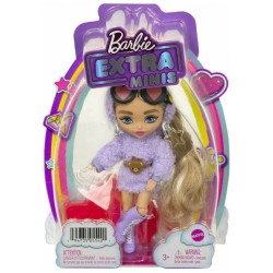 Doll Barbie Extra Minis Wearing Fluffy Purple Fashion (hgp66)