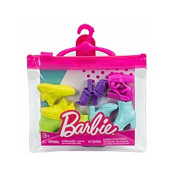 Set Barbie Fashion 5 Pairs Of Shoes In Different Colors Style (hbv30)