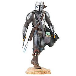 Diamond Premier Star Wars The Mandalorian Mando With Child 25cm