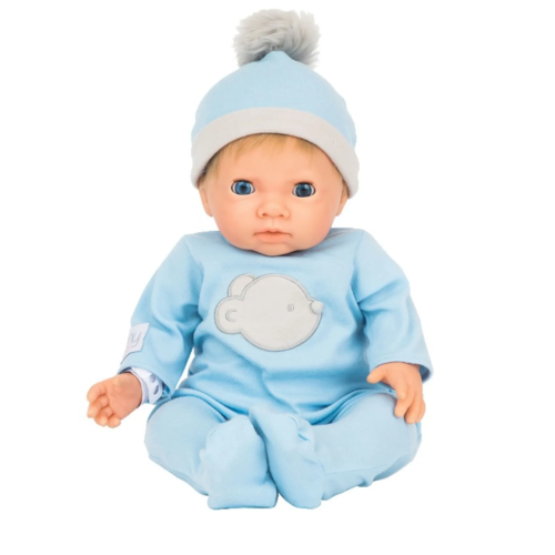 Doll Tiny Treasure Blond Hair & Blue Bear Outfit (30139)