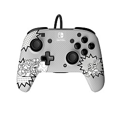 Controller Pdp Rematch Wired Comic Mario - Nsw