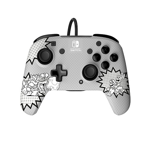 Controller Pdp Rematch Wired Comic Mario - Nsw