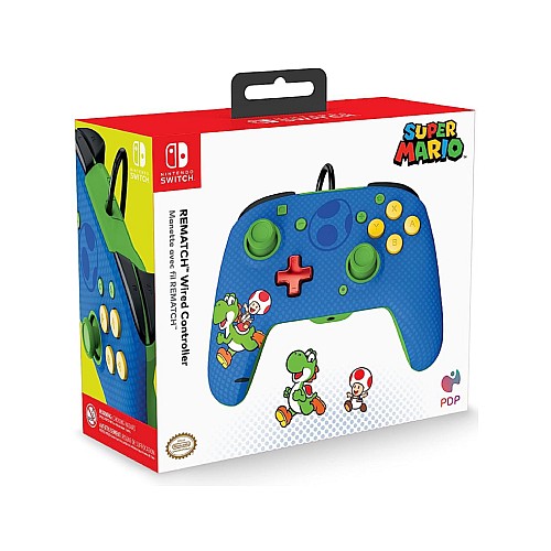 Controller Pdp Rematch Wired Mario & Yoshi - Nsw