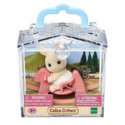 Sylvanian Families Baby Carry Case Rabbit On Rocking Horse 4391r1