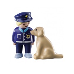 Playmobil R 1.2.3 Police Officer With Dog 70408