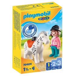 Playmobil R 1.2.3 Rider With Horse 70404