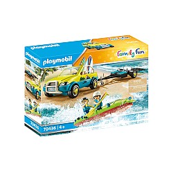 Set Playmobil R Family Fun Beach Car With Canoe 70436
