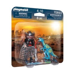 Playmobil R Velociraptor With Dino Catcher 70693