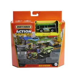 Set Matchbox Action Drivers Bus Station Mbx City Bus (hdl08)