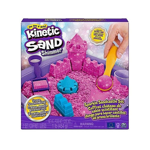 Set Play-Doh Kinetic Sand Shimmer Sparkle Sandcastle (pink) (6063520)
