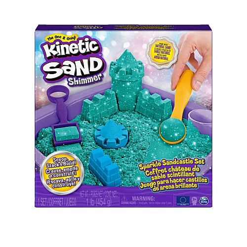 Set Play-Doh Kinetic Sand Shimmer Sparkle Sandcastle (green) (6061828)