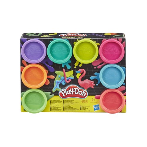Set Play-Doh Play-doh Neon Non Toxic 8 Colours Cans (e5063eu40)