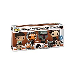 4 Pop Star Wars The Mandalorian With Grogu Ashoka Boba Fett Fennec Shand