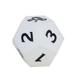 Lampa Dungeons & Dragons D12 Alb