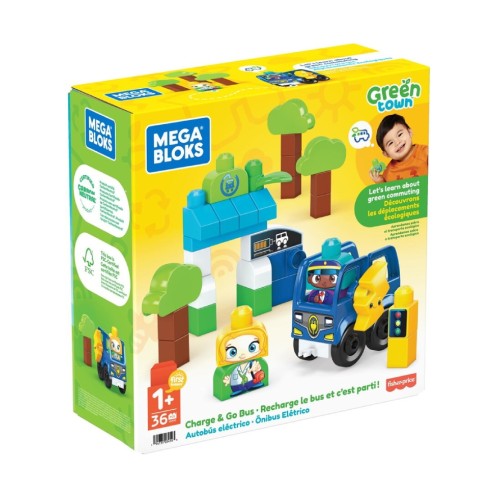 Mega Bloks Green Town Charge Go Bus (hdx90)