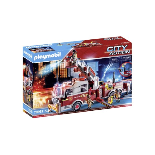 Vehicle Playmobil Us Fire Engine With Tower Ladder (70935)